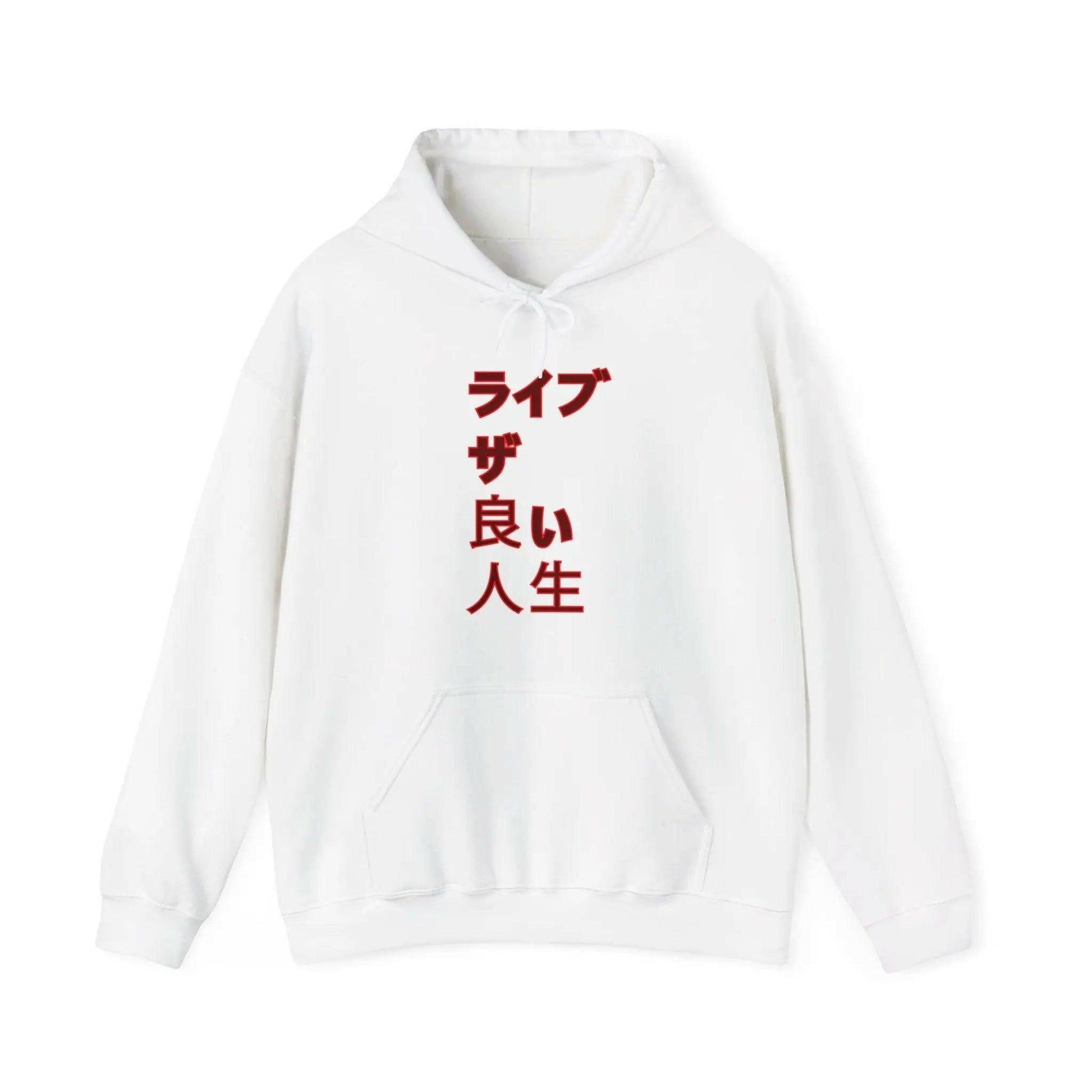 KANJI LIVE THE GOOD LIFE Hooded Sweatshirt.