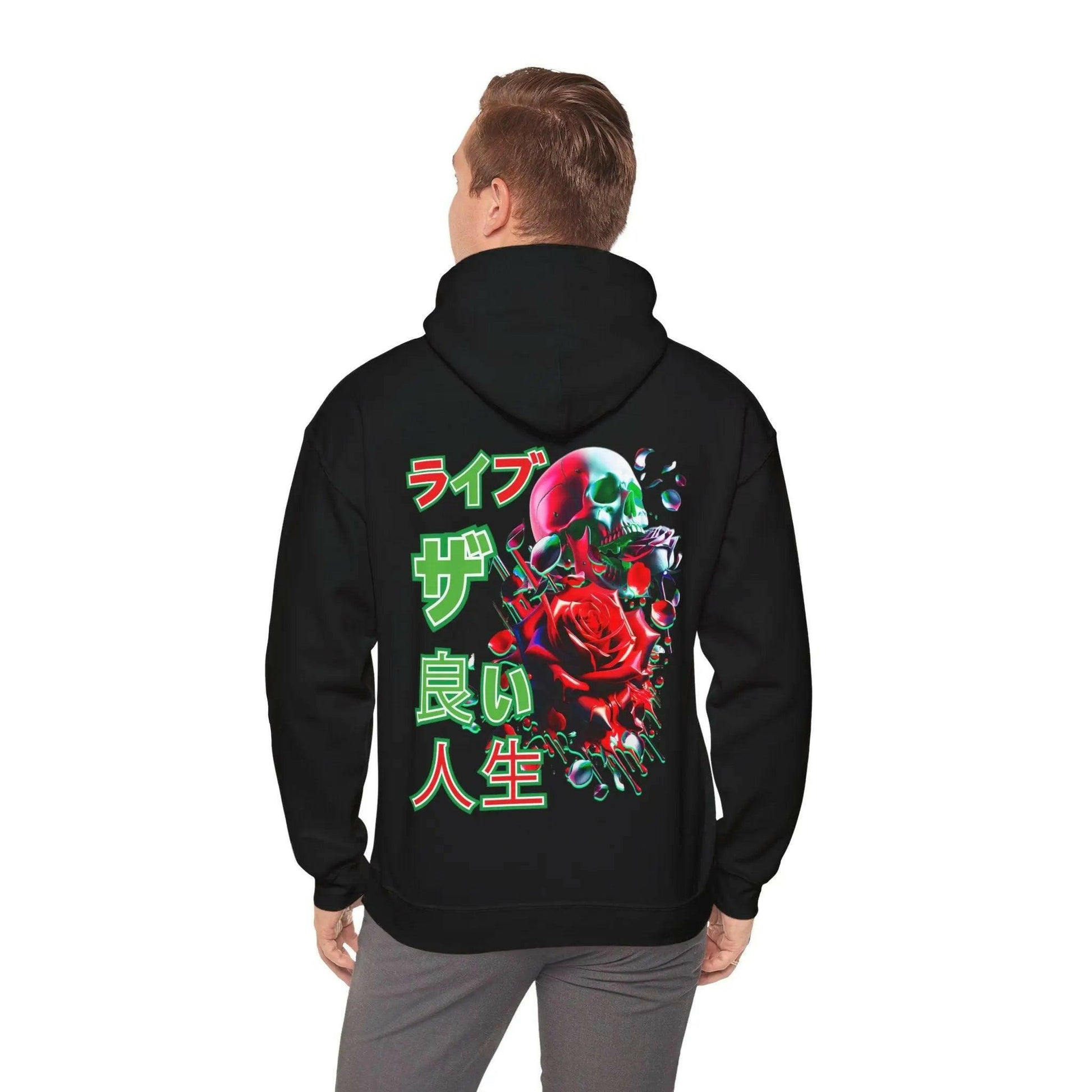 KANJI LIVE THE GOOD LIFE Hooded Sweatshirt.
