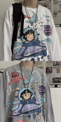 T Shirt for Men Autumn Y2k T-shirt Streetwear Oversized Long Sleeve Anime T-shirt Harajuku Gothic Vintage Graphic Manga Tee Tops KOAKON