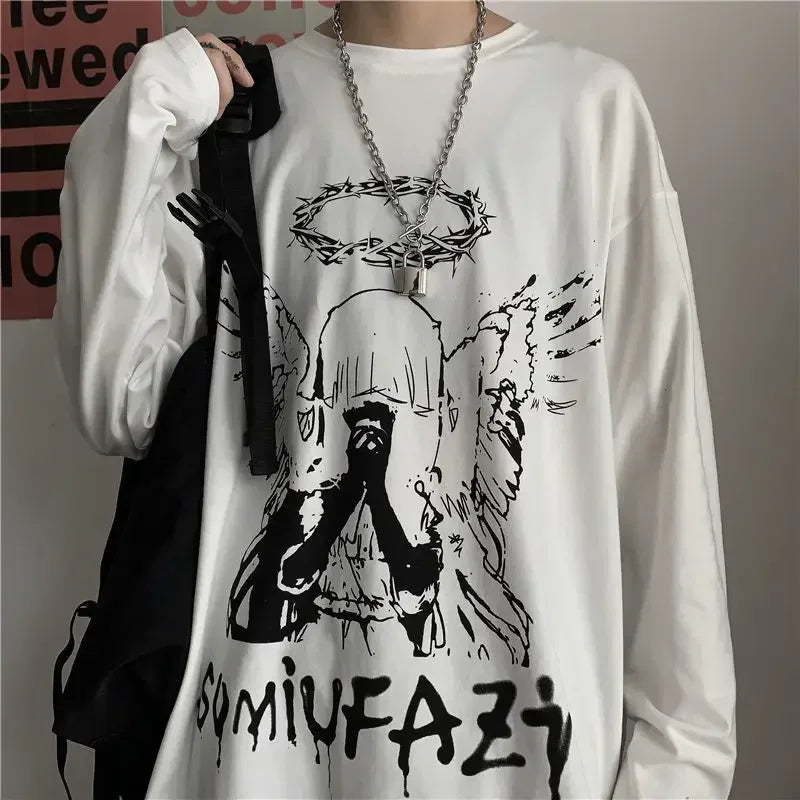 Oversized Long Sleeve Gothic Top.