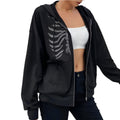 Cakulo Rhinestone Skeleton Hoodie.
