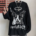 T Shirt for Men Autumn Y2k T-shirt Streetwear Oversized Long Sleeve Anime T-shirt Harajuku Gothic Vintage Graphic Manga Tee Tops KOAKON