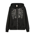 Cakulo Rhinestone Skeleton Hoodie.