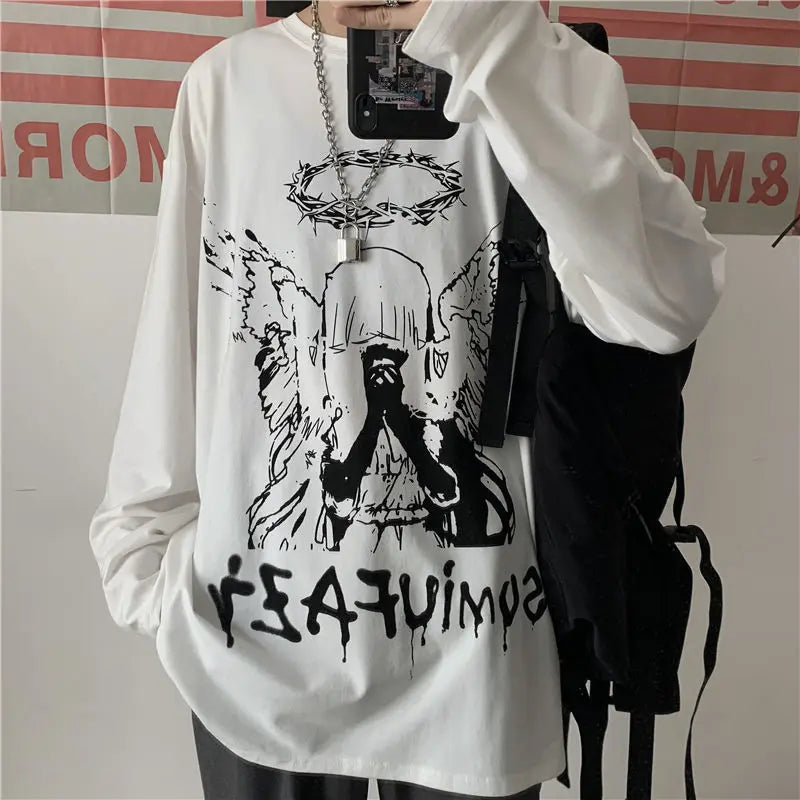 Oversized Long Sleeve Gothic Top.
