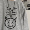 T Shirt for Men Autumn Y2k T-shirt Streetwear Oversized Long Sleeve Anime T-shirt Harajuku Gothic Vintage Graphic Manga Tee Tops KOAKON