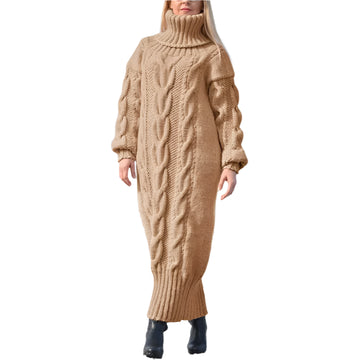 Warm Loose Knitted Sweater Dress KOAKON