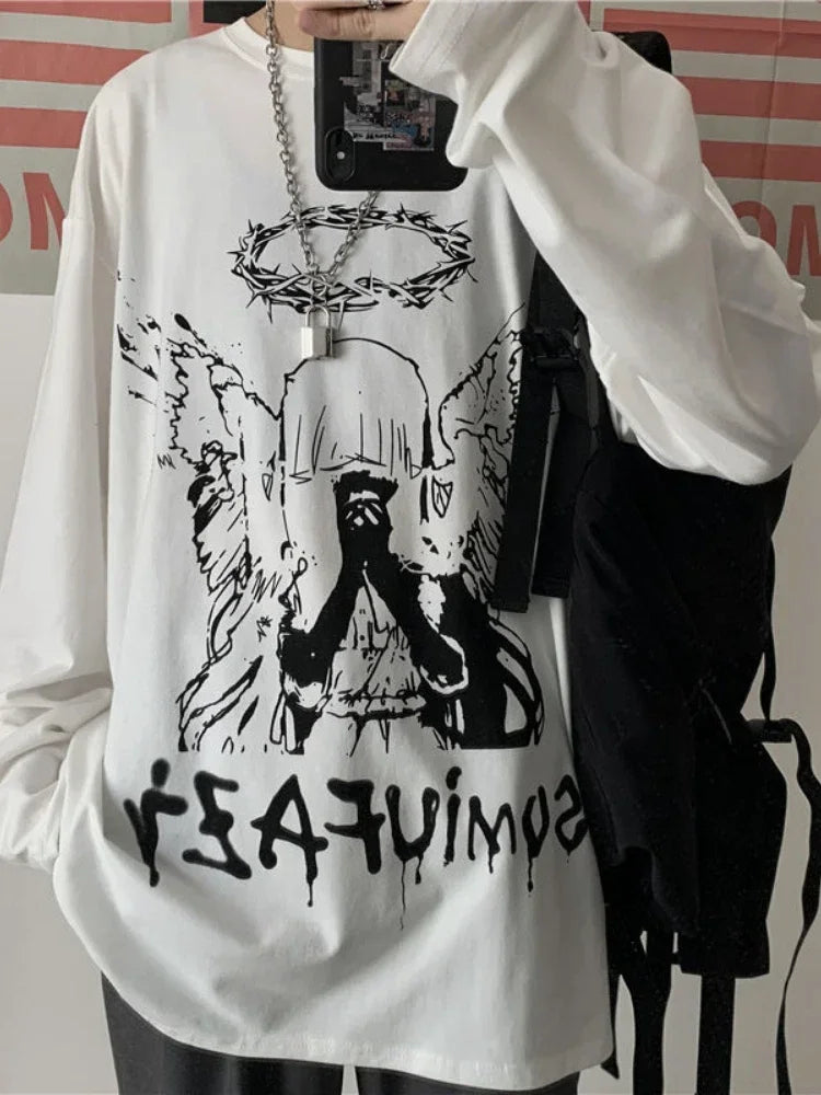 Oversized Long Sleeve Gothic Top.