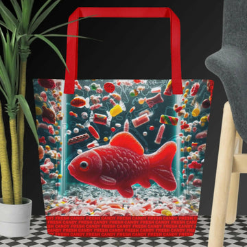 Fresh Candy Gummy Fish Tote Bag.