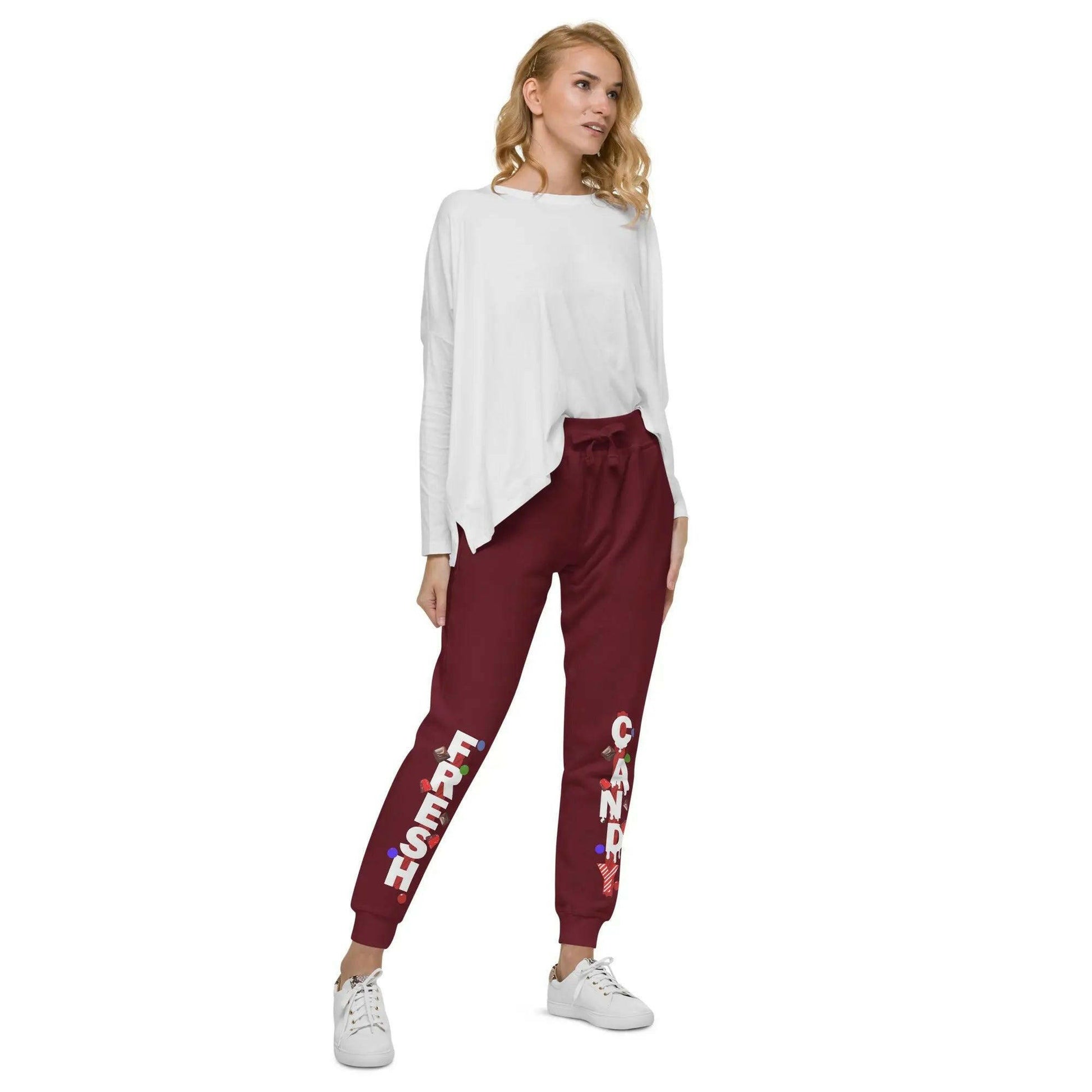 FRESH CANDY fleece sweatpants.