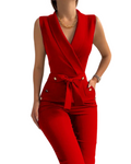 Button Lace Wide Leg Jumpsuit KOAKON