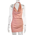 Sleeveless Backless Mini Dress