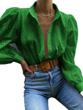 Floral Hollow Out Blouse KOAKON