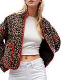 Cute Quilted Floral  Jacket KOAKON