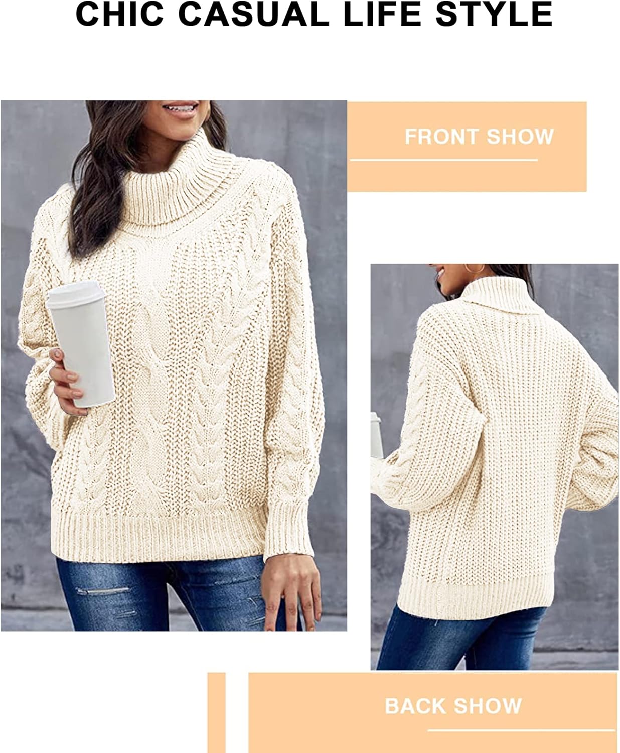 Thick Chunky Turtleneck Sweater