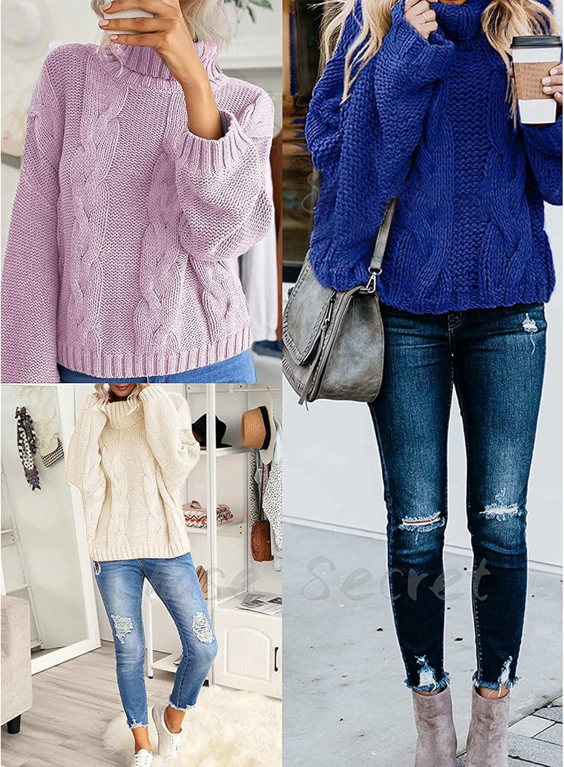 Thick Chunky Turtleneck Sweater