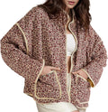 Cute Quilted Floral  Jacket KOAKON