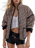 Cute Quilted Floral  Jacket KOAKON
