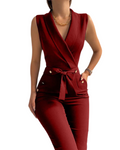 Button Lace Wide Leg Jumpsuit KOAKON