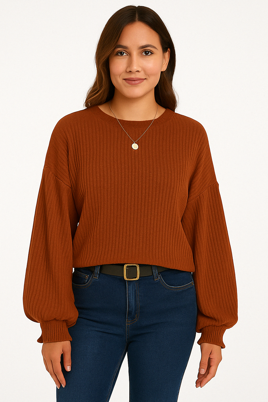 Stylish Lantern Long Sleeved Shirt KOAKON