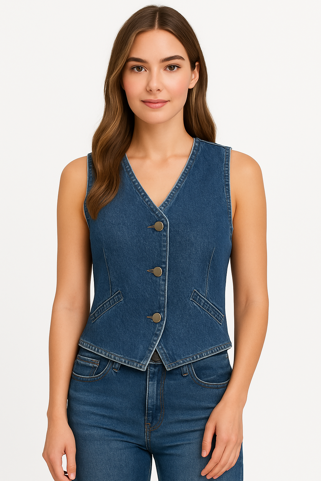 Slim Waist Denim Vest KOAKON