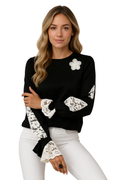 Flower Splicing Lace Blouse KOAKON