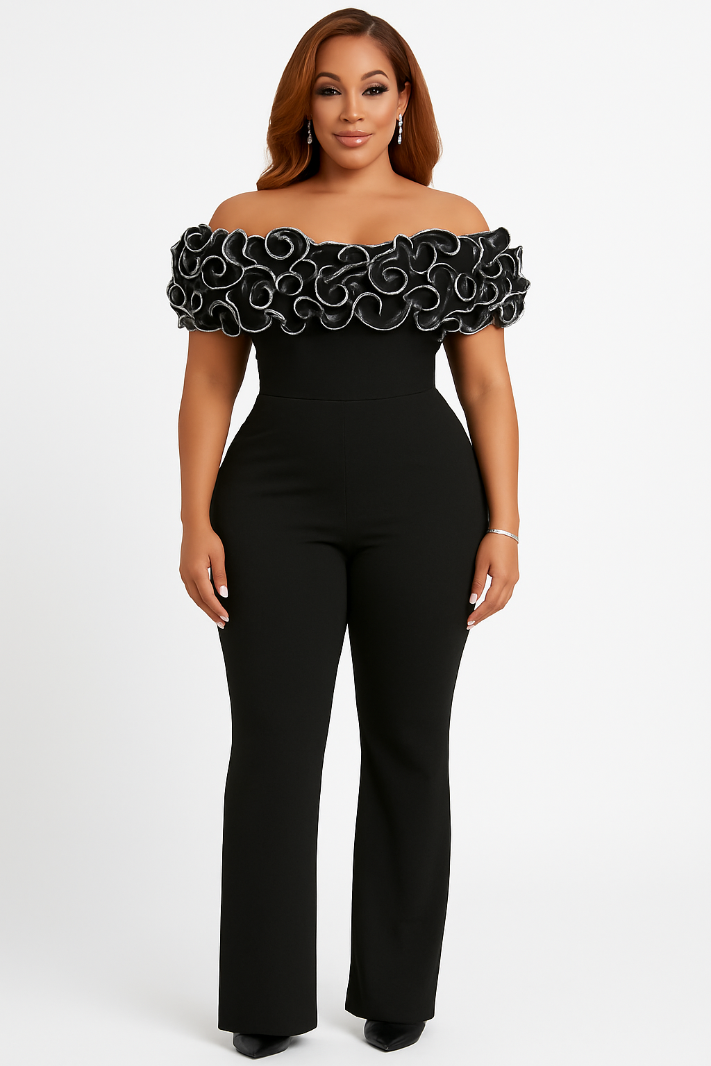 Elegant Rose Detail One Piece KOAKON