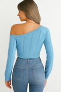 Sexy Knitted One Shoulder Crop Top KOAKON