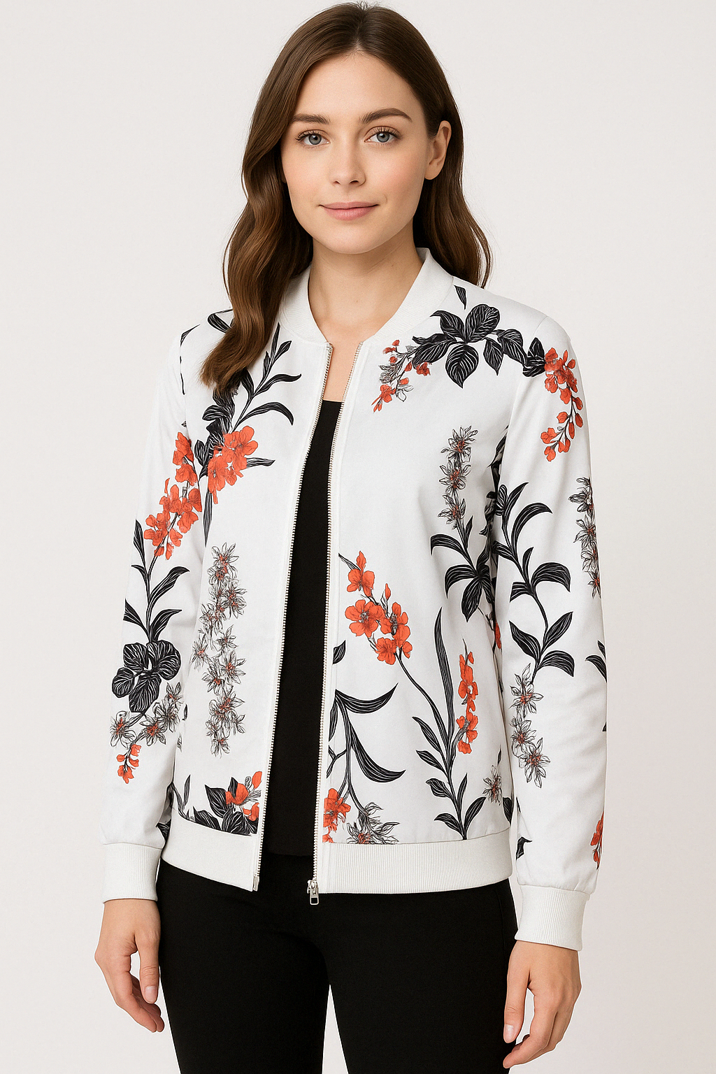 Black and Red Spring Bomber Jacket KOAKON