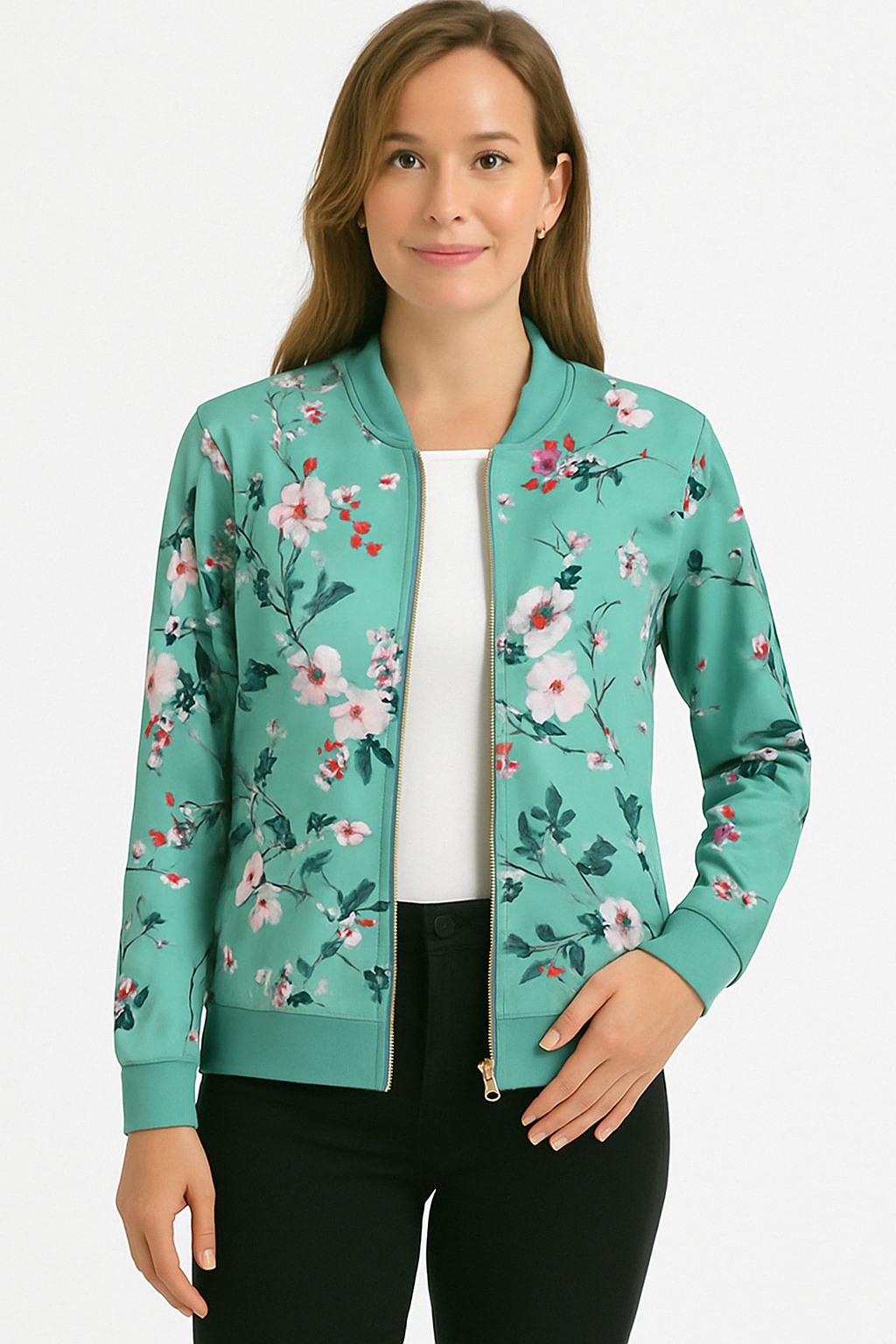 Abstract Floral Bomber Jacket KOAKON
