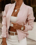 Pink Floral Print Bomber Jacket KOAKON