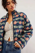 Cute Quilted Floral  Jacket KOAKON