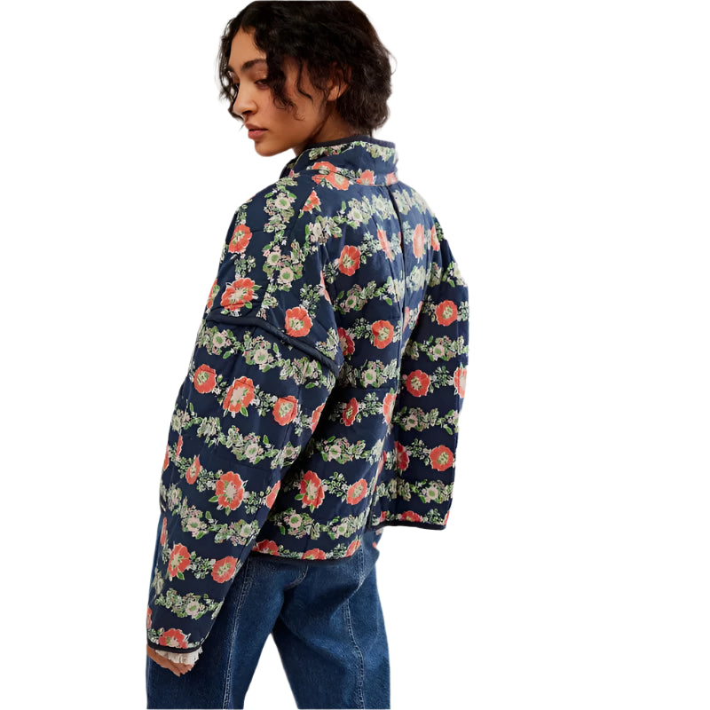 Cute Quilted Floral  Jacket KOAKON