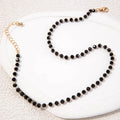 Tocona Single Vintage Black Beading Choker Necklace for Women Men Simple Party Alloy Metal Ajustable Jewelry Collar чокер 24589 KOAKON