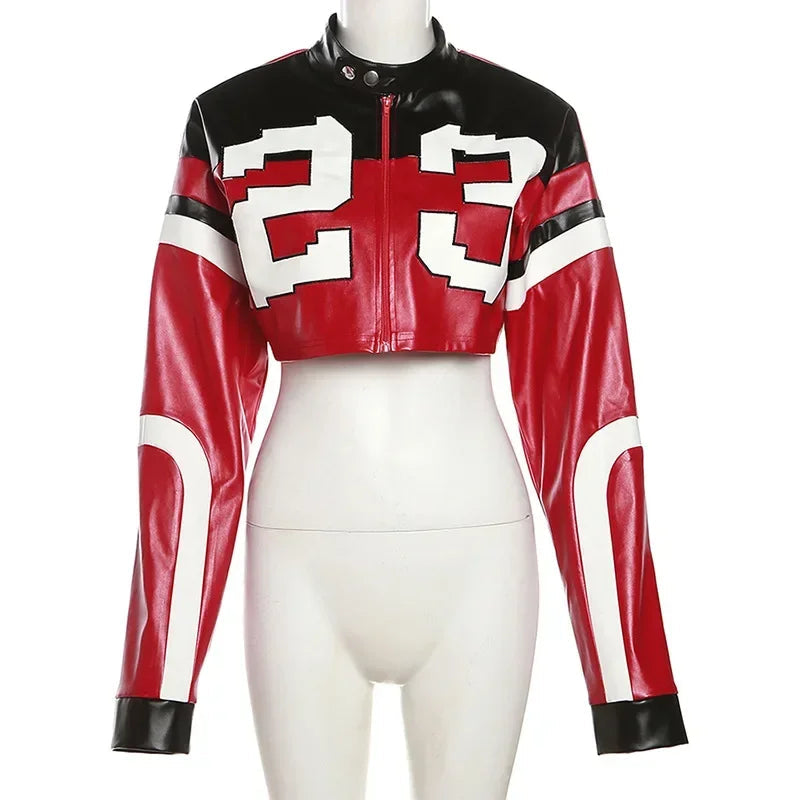 Faux Leather Red Jacket KOAKON