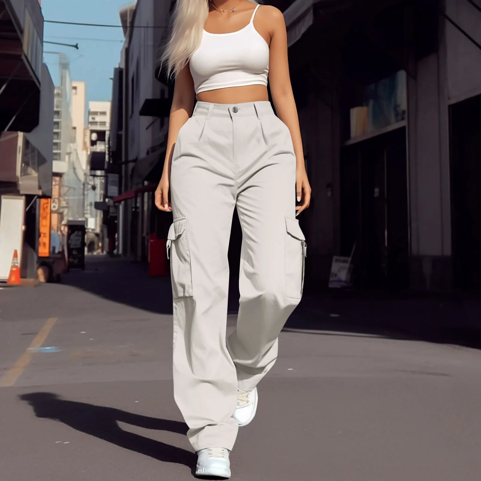 High Waist Cargo Pants KOAKON