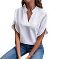 V-neck Short Sleeve Blouse KOAKON