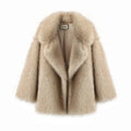 Neo Mint Oversized Gradient Fluffy Fur Coat Jacket.