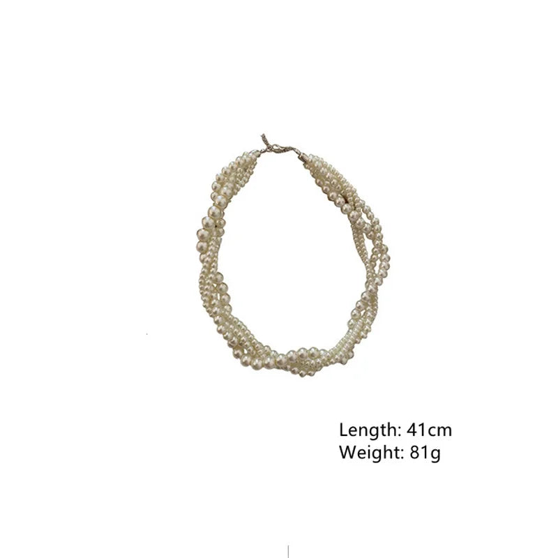 Twining Pearl Choker Necklace KOAKON