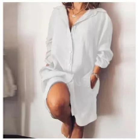 Roomy Cotton Shirt Dress KOAKON