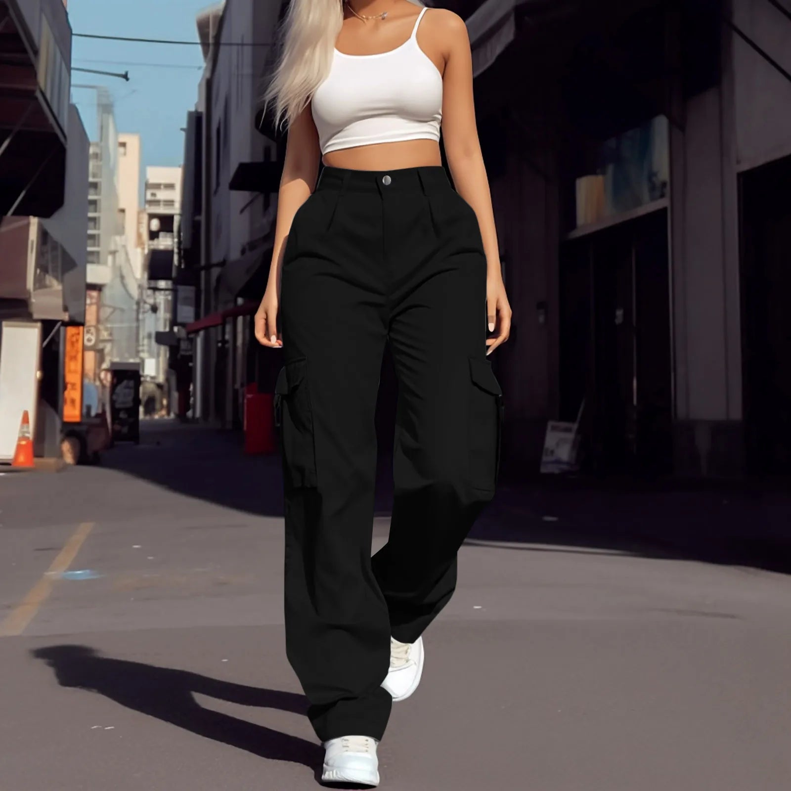 High Waist Cargo Pants KOAKON