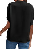 V-neck Short Sleeve Blouse KOAKON
