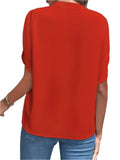 V-neck Short Sleeve Blouse KOAKON