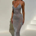 Flash Grey Sexy Knit Beach Party Dress KOAKON