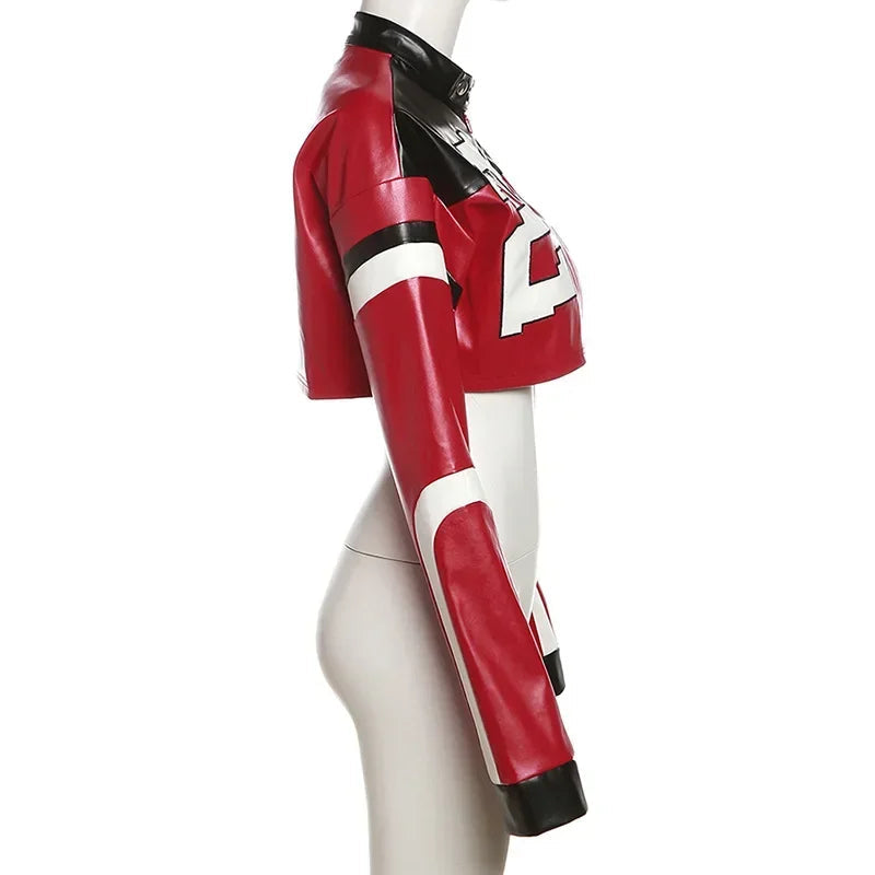 Faux Leather Red Jacket KOAKON