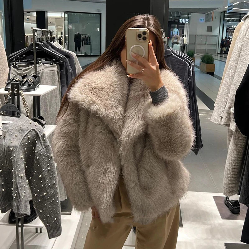Stylish fur coat for women at an affordable price