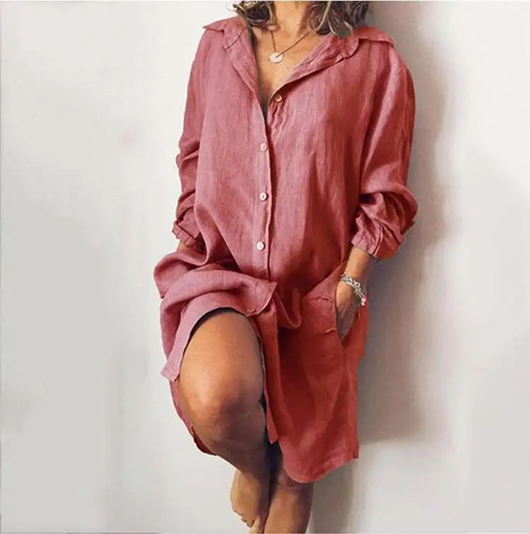 Roomy Cotton Shirt Dress KOAKON