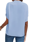 V-neck Short Sleeve Blouse KOAKON