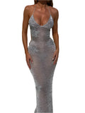 Flash Grey Sexy Knit Beach Party Dress KOAKON