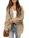 Knitted lantern sleeve cardigan KOAKON