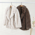 Neo Mint Oversized Gradient Fluffy Fur Coat Jacket.